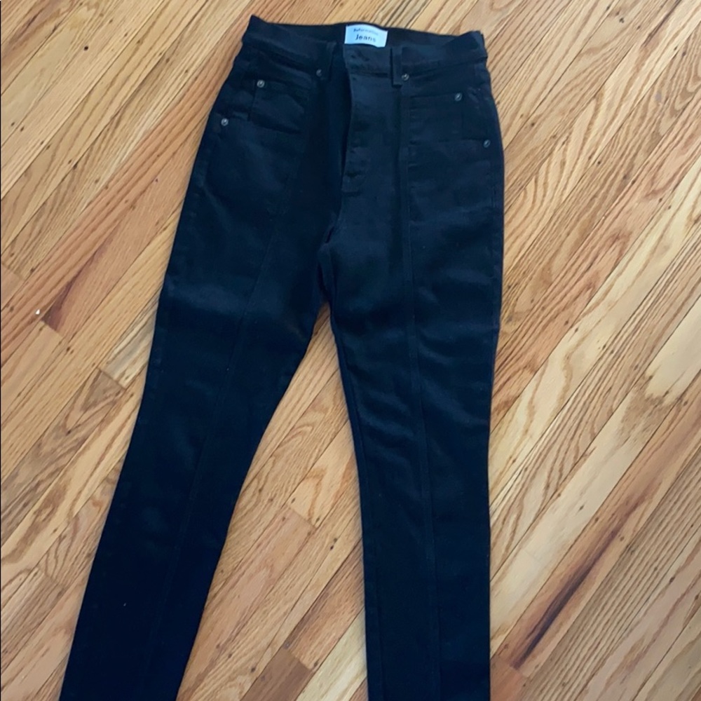NWOT Reformation Miss High & Skinny black jeans